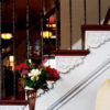 staircase with decorative stair brackets