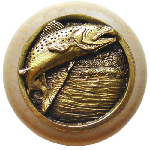 Leaping-Trout Natural Wood Knobs