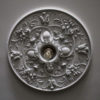 Fabulous Arvada ceiling medallion intricately designed with flower bouquets and graceful scrolls.