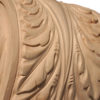 Houston corbels are hand-carved with acanthus leaf on the front, traditional scrolling with rosette center and leaf design on the sides