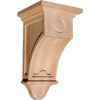 Mission wood corbels design features with double recessed panels and cercal design on the front