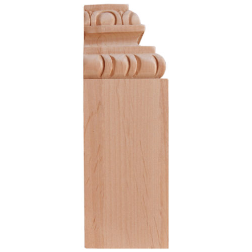These solid wood pilaster bases are carved in a deep relief with Egg-and-Dart design