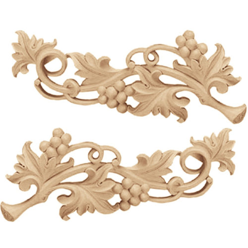 Grapevine scroll carving