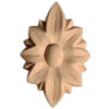 Portland wood rosettes are carved in a deep relief with flower motif. These rosettes are hand carved by skilled craftsman from premium selected hardwood