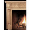 The elaborate Annapolis fireplace mantel incorporates designs of the eighteen century. Deeply curved half-columns of this fireplace mantel bringing your eye up through the oval floral rosettes