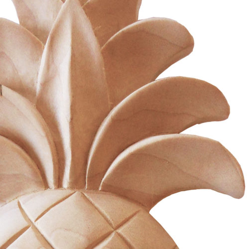 Pineapple wood carving is hand crafted from premium selected North American hard maple