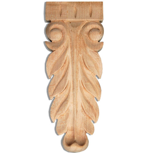 Visalia wood plaques are carved in a deep relief with leaf motif