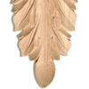 Columbus wood plaques are carved in a deep relief with acanthus leaf and rope motif.