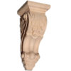 Atlanta wood corbels are carved in a deep relief with acanthus leaf motif. On the sides corbels have leaf and scrolls design