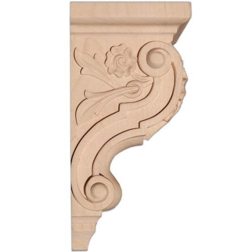 5/8"W x 4FT Carved Ribbon Flat Wood Moulding Corbel 1/4"W 10pc Total 40ft 