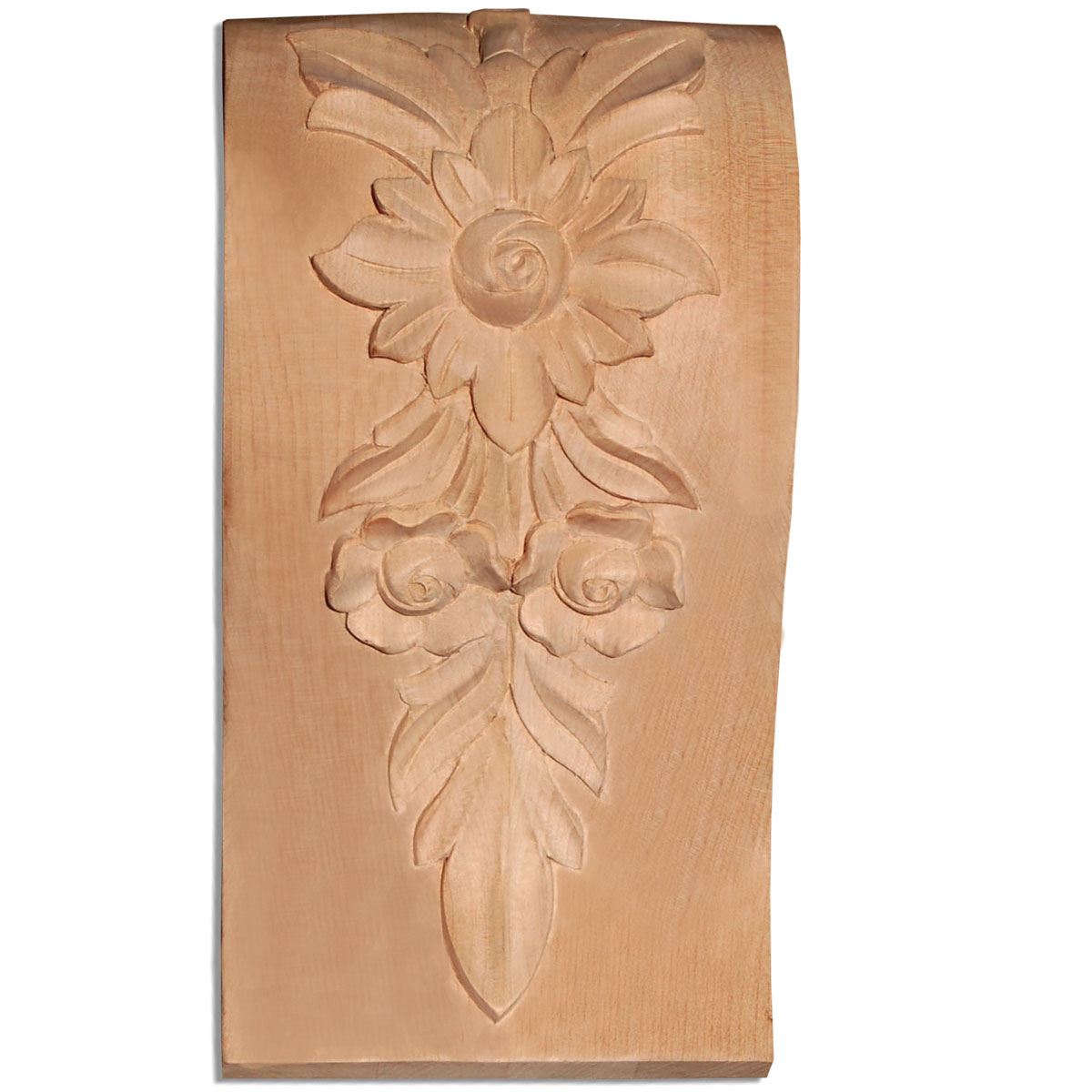 582 Hand Carved Wooden Corbel Medium Fan Base  Decorative  Pine 1 x Pair 