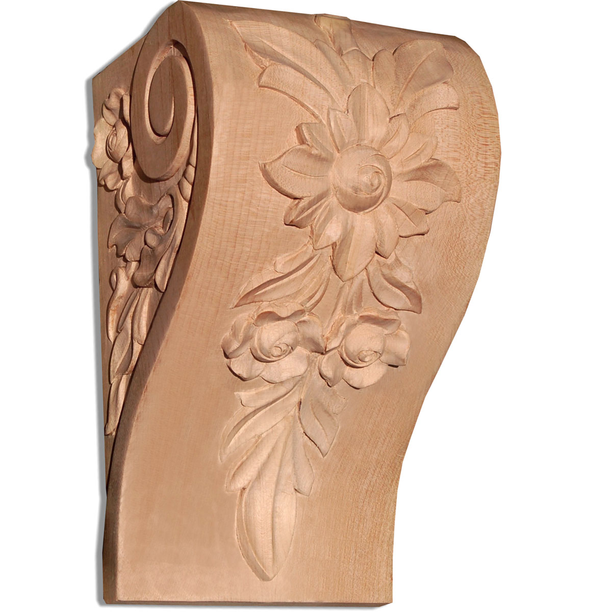 Medium Fan Base  Decorative  Pine Hand Carved Wooden Corbel 1 x Pair 582 