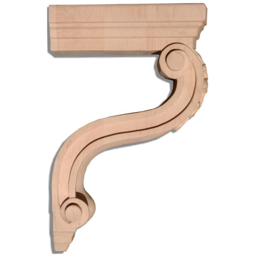 Nashville corbels have a beautiful carved in a deep relief rose and leaves design