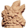 Hand-carved Sanford urn with flowers is available in maple, cherry and white oak. Wood carving features carved in deep relief flower basket filled with beautiful flowers