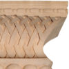 Lombard wood corbels hand-carved with Basket Weave design and beaded trim