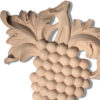 Delano wood carving is hand crafted from premium selected white hardwood. Wood carving features carved in deep relief elegant grape cluster
