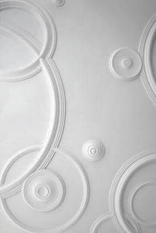 creative ceiling or wall decor with flexible molding and medallions; creative design ideas