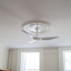 Installation image of Traditional large clean line medallion for ceiling.