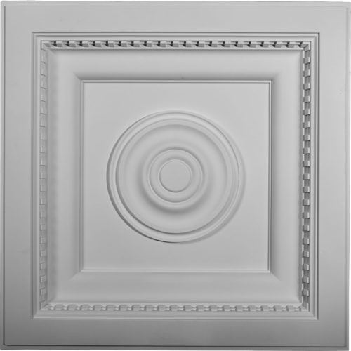 The Coffered ceiling tile is modeled after an original historical pattern and design.