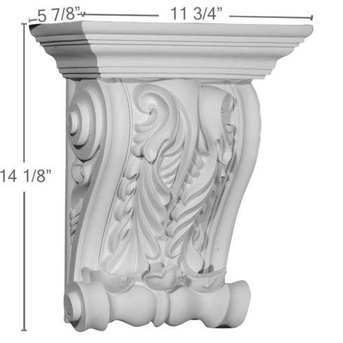 The Majestic twin leaf corbels are truly unique in design and function.