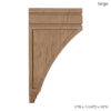 Enjoy the warmth and beauty of the recessed arts and crafts corbel. Common applications for wood corbels include mantels, cabinets, and counters, and more