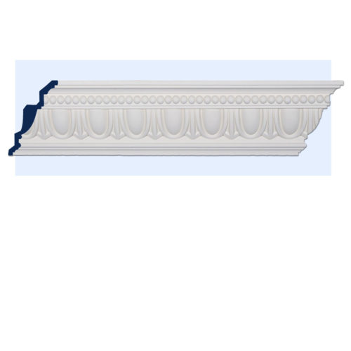 decorative crown molding with egg and dart and beading detail
