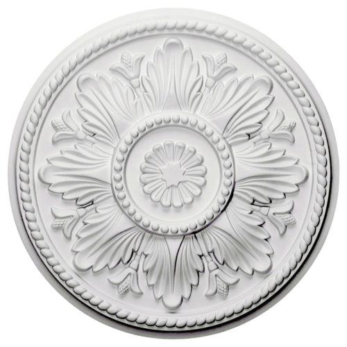 Acanthus Ring Ceiling Medallion with Beading